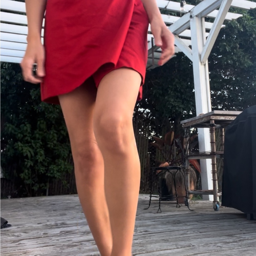 LOFT Bright Red Mini Skirt
